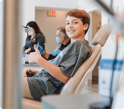 Patient receiving friendly dental care